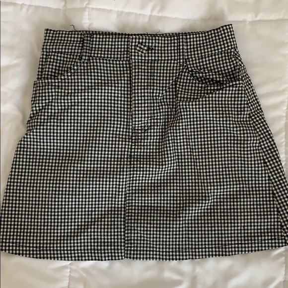 Brandy Melville black and white checkered skirt